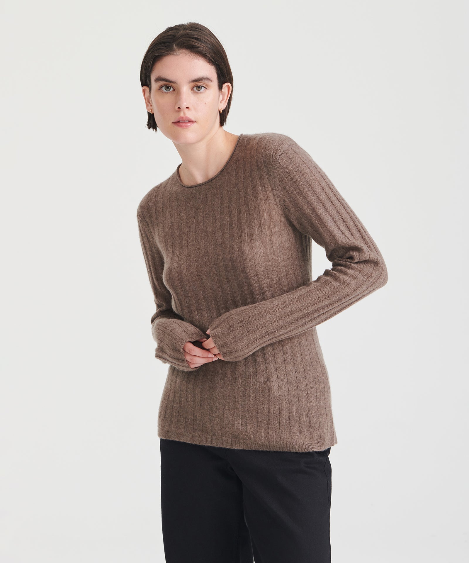 Lightweight Cashmere Ribbed Sweater