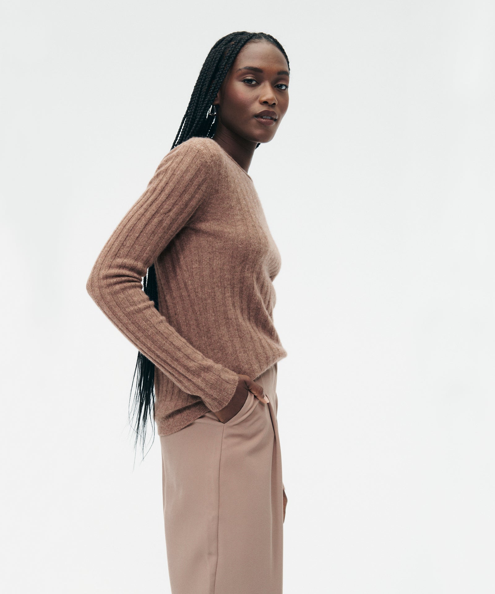 Lightweight Cashmere Ribbed Sweater