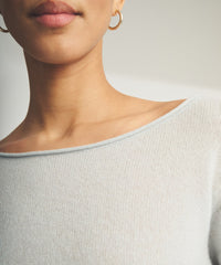 Lightweight Cashmere Boatneck Sweater