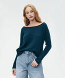 Lightweight Cashmere Boatneck Sweater