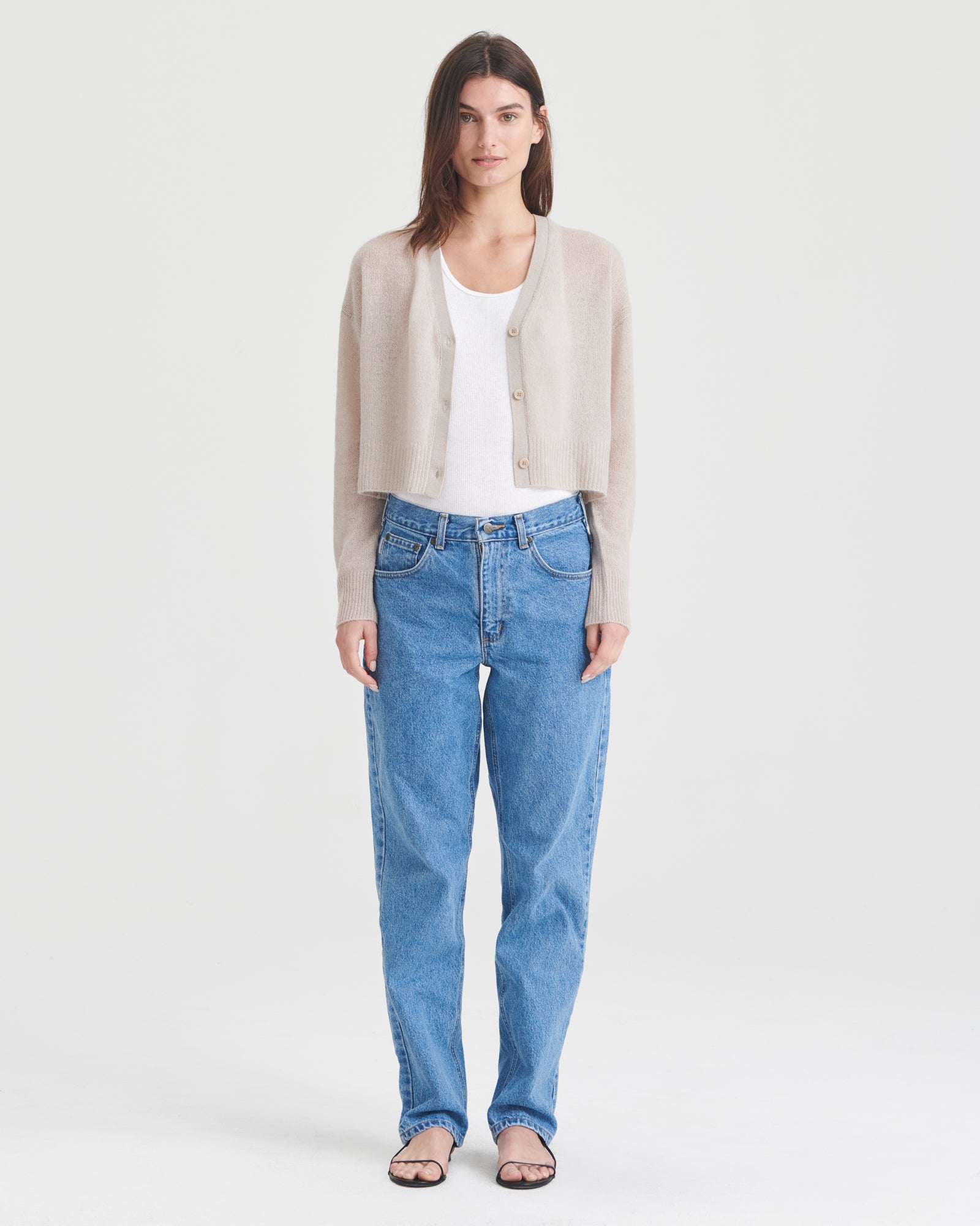 Featherweight Cashmere Cropped Cardigan