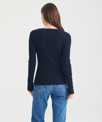 Signature Cashmere Button-Loop Cardigan