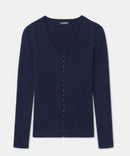 Signature Cashmere Button-Loop Cardigan