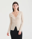 Signature Cashmere Button-Loop Cardigan