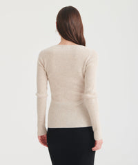 Signature Cashmere Button-Loop Cardigan