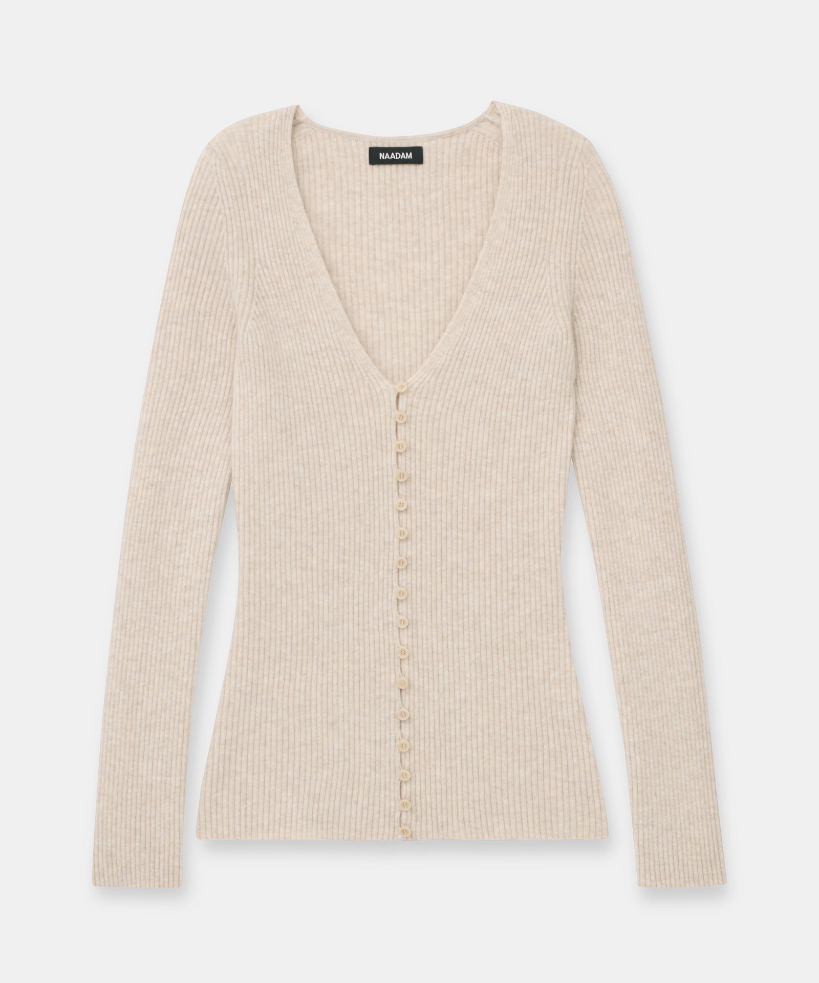 Signature Cashmere Button-Loop Cardigan