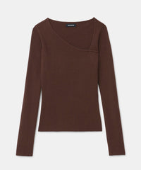 Signature Cashmere Fitted Asymmetrical Sweater