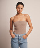 Signature Cashmere Ribbed Tube Top