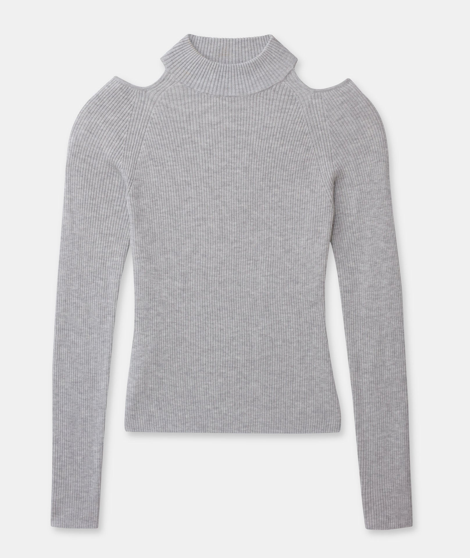 Silk Cashmere Cutout Turtleneck