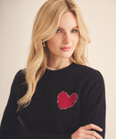 Signature Cashmere Embroidered Heart Sweater