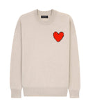 Signature Cashmere Embroidered Heart Sweater