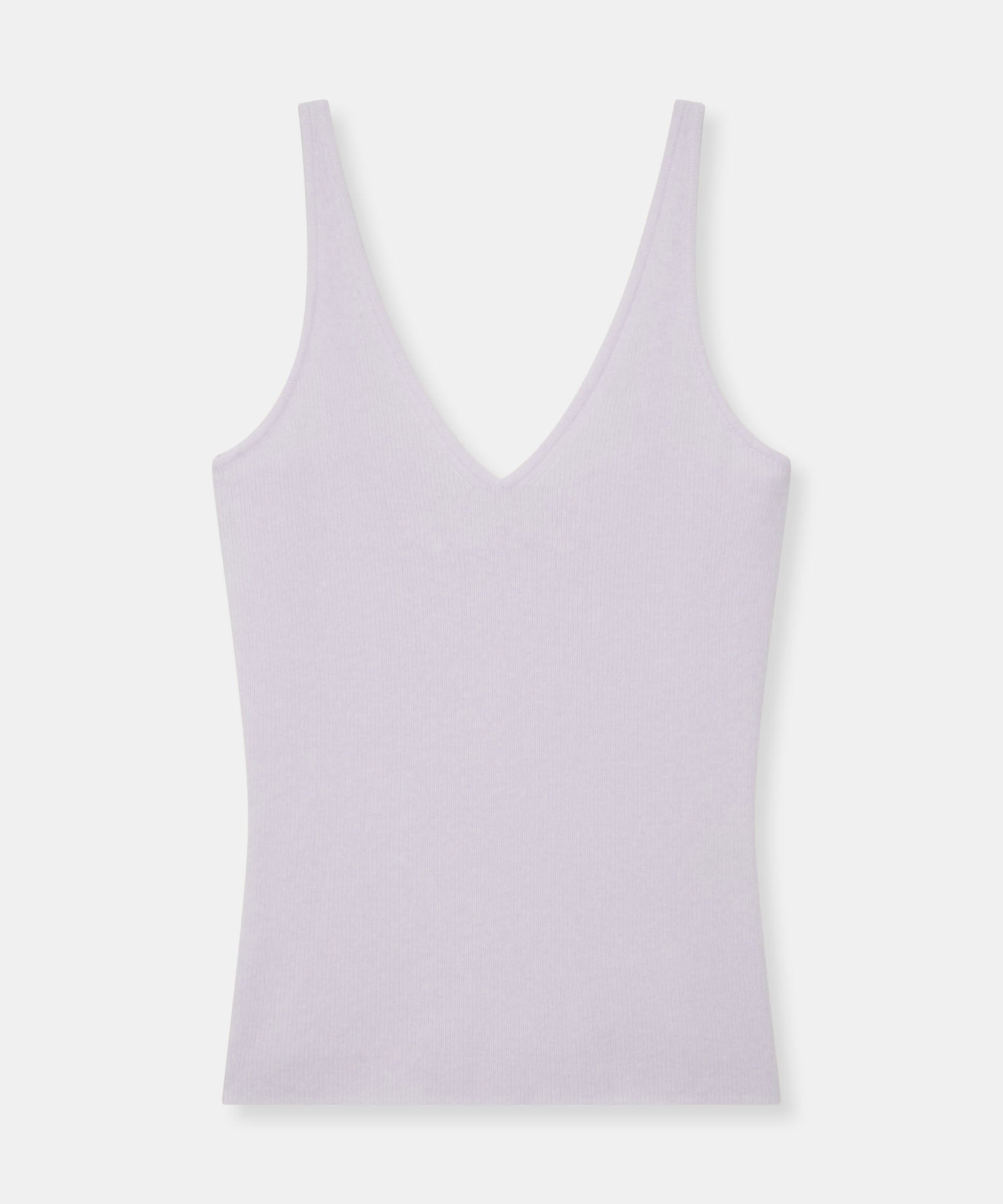 Signature Cashmere Ribbed V-Neck Tank