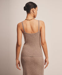 Signature Cashmere Ribbed V-Neck Tank