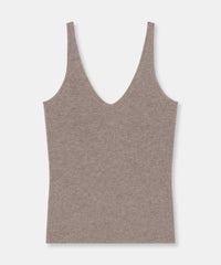 Signature Cashmere Ribbed V-Neck Tank