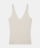 Signature Cashmere Ribbed V-Neck Tank