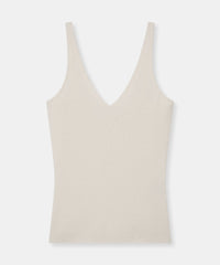 Signature Cashmere Ribbed V-Neck Tank