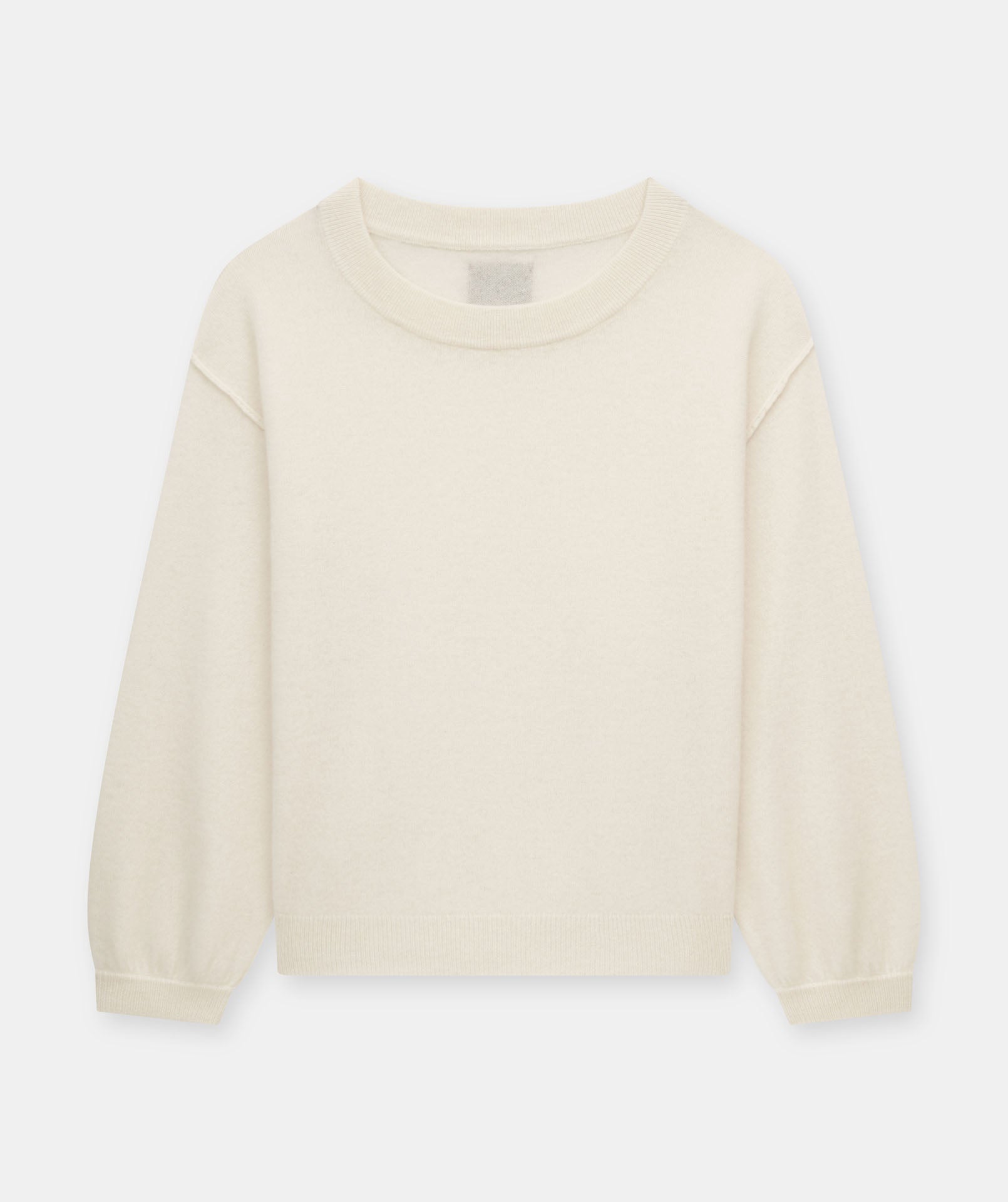 Lightweight Reversible Cashmere Wide Neck Sweater