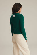 Lightweight Reversible Cropped Crewneck Sweater