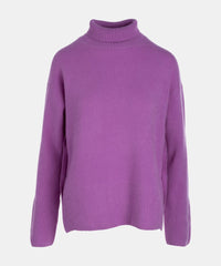 Luxe Cashmere Side-Button Turtleneck