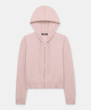 Signature Cashmere Cropped Zip Up Hoodie