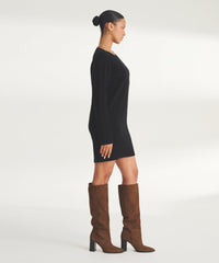 Signature Cashmere Wide Rib Mini Dress