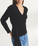 Signature Cashmere Wrap Top