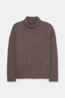 Super Luxe Cashmere Mixed Stitch Turtleneck