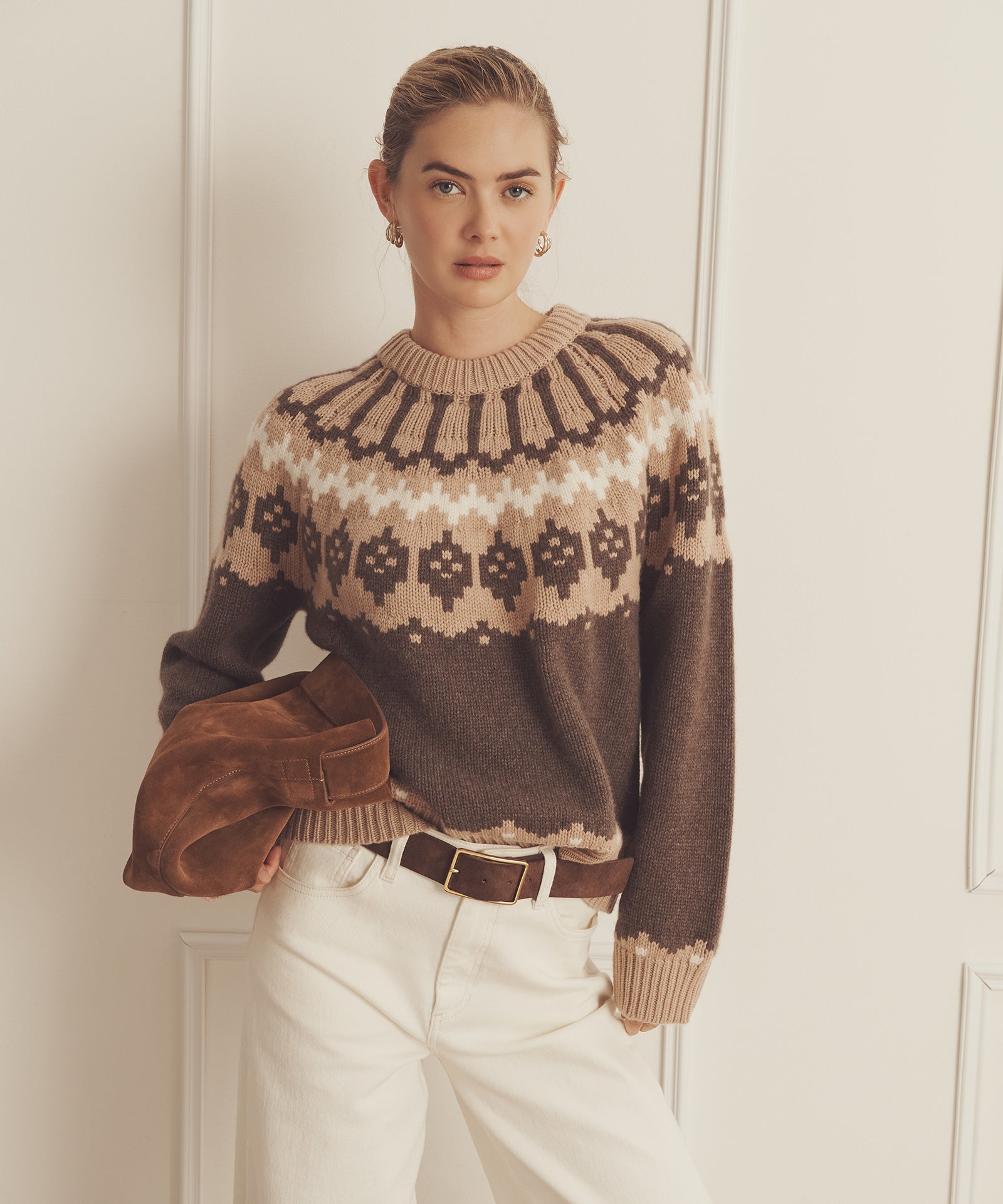 Super Luxe Cashmere Fair Isle Crewneck