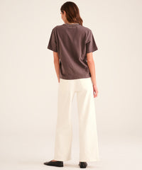 Soft Denim Wide Leg Pant