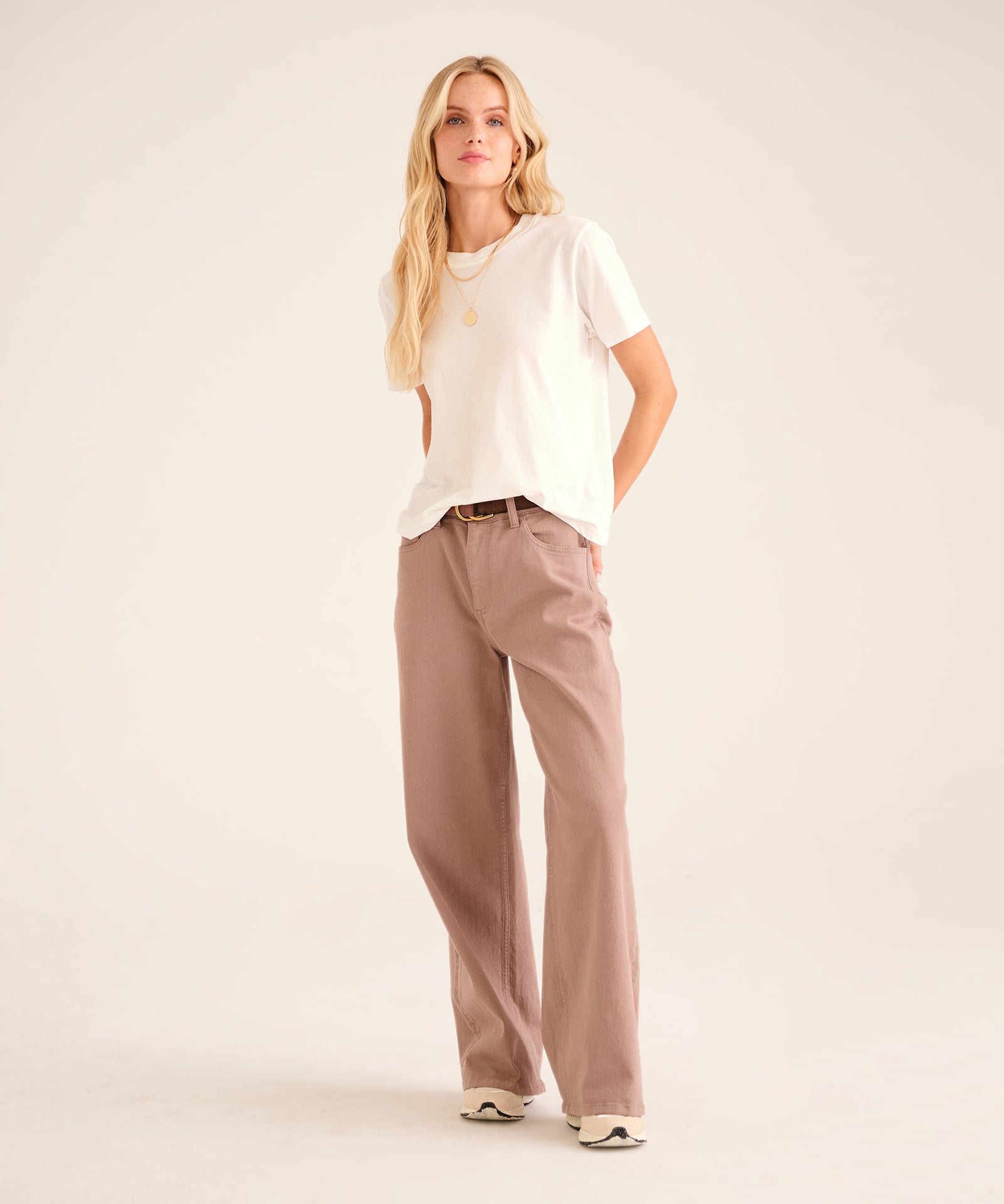 Soft Denim Wide Leg Pant