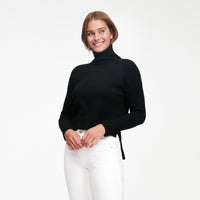 Cashmere High-Low Turtleneck