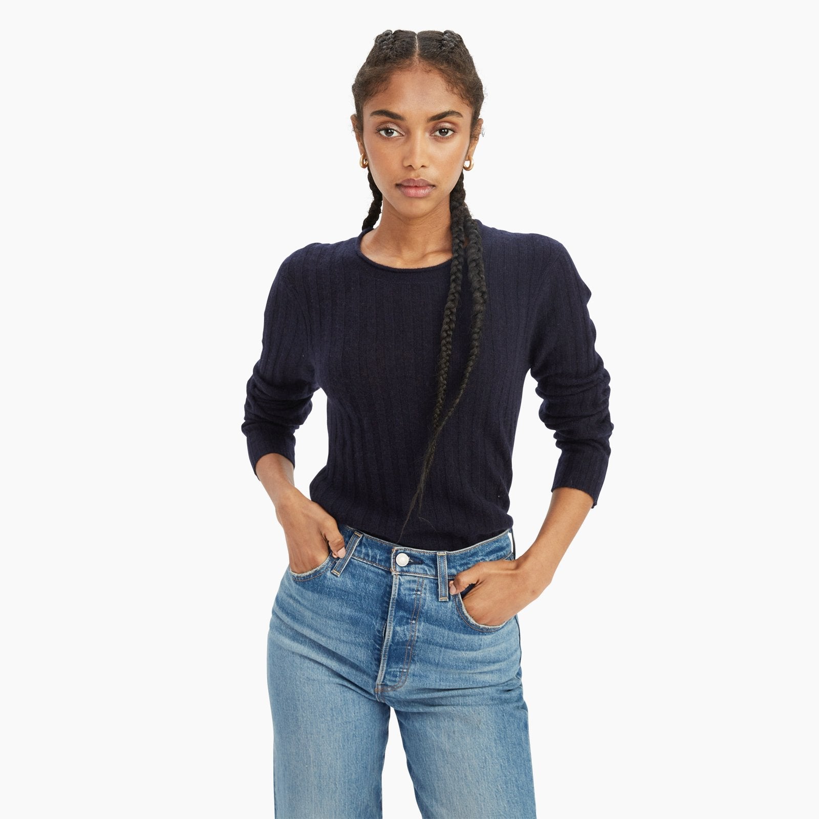 Lightweight Cashmere Ribbed Sweater