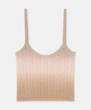 Novelty Cashmere Dip Dye Cable Tank