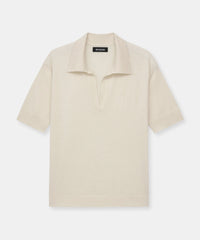 Fancy Cashmere Short Sleeve Polo